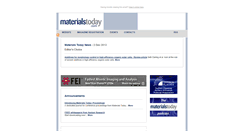 Desktop Screenshot of newsletter.materialstoday.com